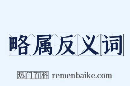 略属反义词是什么意思的图片